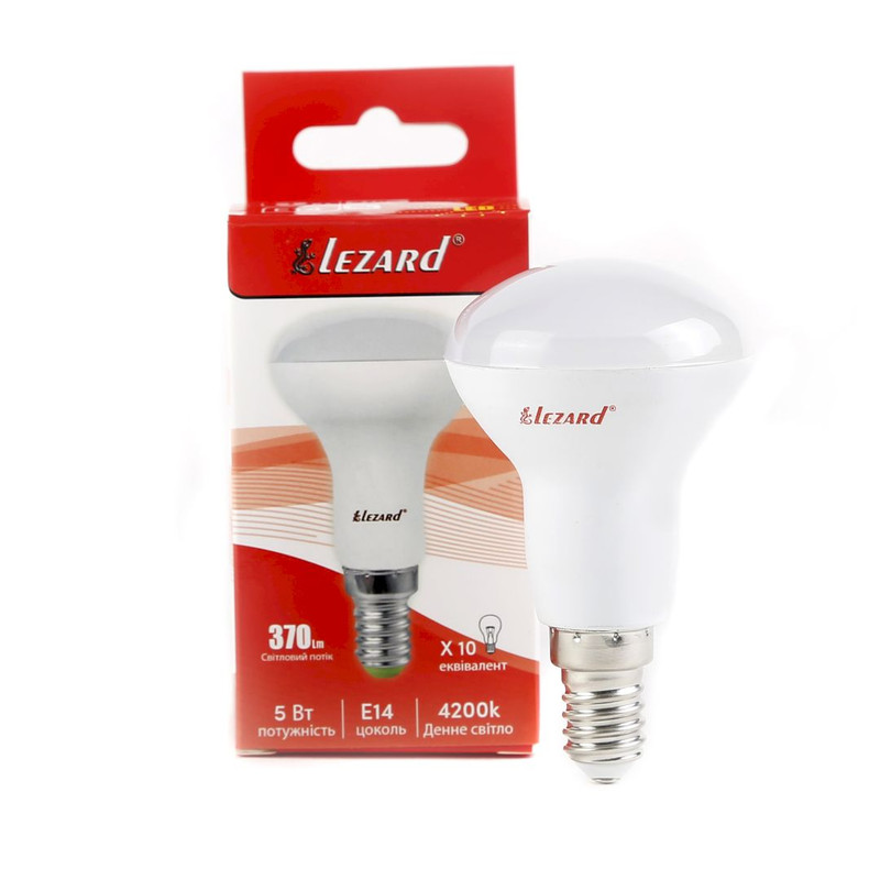 Лампа світлодіодна Lezard LED REFLECTOR 5Вт, E14, 370K (442-R50-1405)